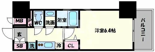 1Kの間取り画像