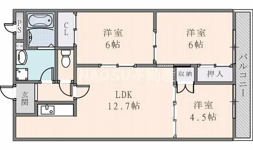 ハイツエンブレム【205号室】の間取り