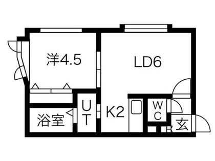 Regalo【110号室】の間取り