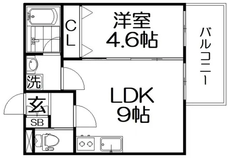イリスコート香里園Ⅱ【2階】の間取り