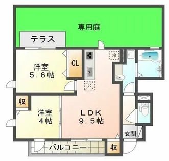 エスポワール垂水【1階】の間取り