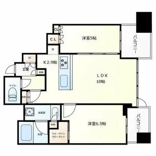 シティタワー大阪本町【10階】の間取り