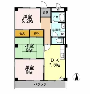 ヴィクトワール尾崎山【4階】の間取り