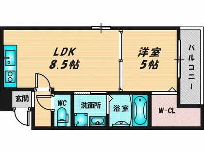 フジパレス花園中央公園南Ⅰ番館【2階】の間取り