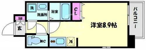 ジュネーゼグラン京町堀【6階】の間取り