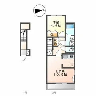 Roof Palace(ルーフ パレス)【2階】の間取り