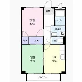 サープラスⅡ市川 A・B【B201号室】の間取り