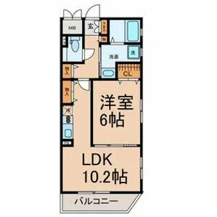 エムロード【401号室】の間取り