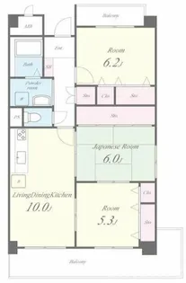 カモミール・ブラン【3階】の間取り