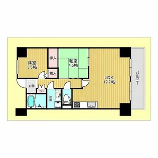 フローイント上長【3階】の間取り