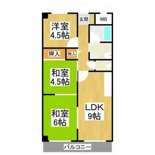 ヤマダマンション【1階】の間取り