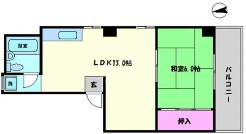 松弥ハイツ【3階】の間取り