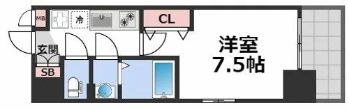 Luxe今里Ⅱ【9階】の間取り