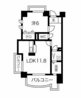 アンソレイエ勝川【2階】の間取り