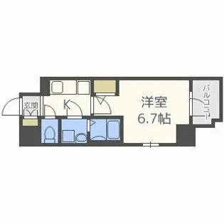 エスリード天神橋筋六丁目【2階】の間取り