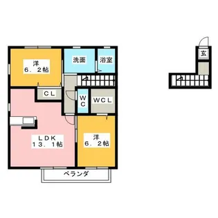ウィステリアⅠ【2階】の間取り