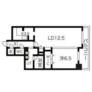 デュオヒルズ札幌Mid【8階】の間取り