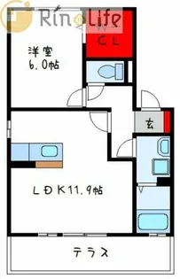 ラミュー久宝寺Ⅰ【1階】の間取り