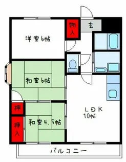 メゾンデトワール【2階】の間取り