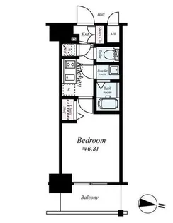 エスリード京橋グランツ【2階】の間取り