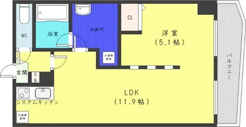 グランカーサ永山公園通 east【5階】の間取り
