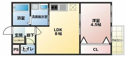 Cotto九工大前【1階】の間取り