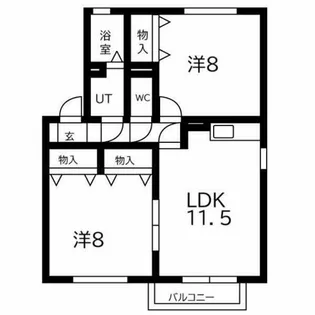 EST A棟【2階】の間取り