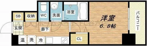 1Kの間取り画像