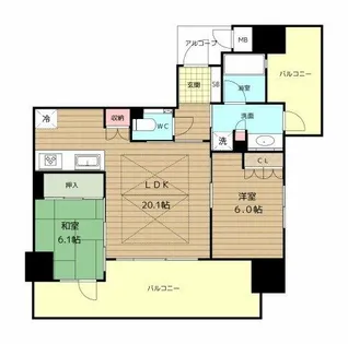 ローレルコート豊中【13階】の間取り