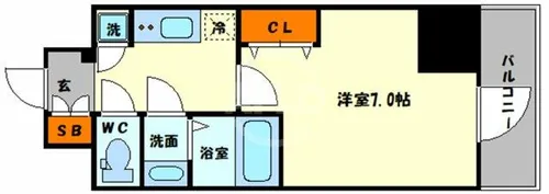 ファーストステージ梅田WEST【11階】の間取り