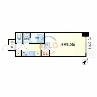 プレサンス野田阪神駅前ザ・プレミアム【13階】の間取り