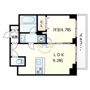 ブエナビスタ難波サウス【7階】の間取り