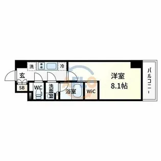 ザ・パークハビオ塚本【13階】の間取り