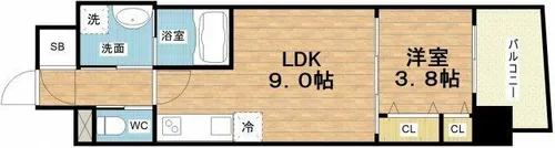 サンレムート新大阪EASTⅢ【2階】の間取り