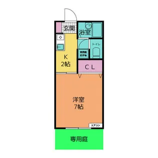 プチハイツ B【1階】の間取り