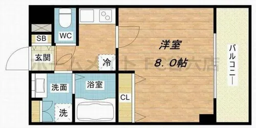 プレサンス梅田【14階】の間取り