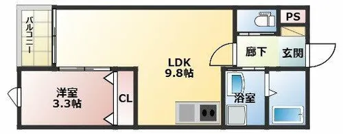 春なごみのヴィスタ ~ Calme Vista【102号室】の間取り