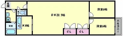 大宝ルグラン上本町【3階】の間取り