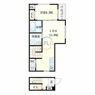 仮)K1下寺町【1階】の間取り