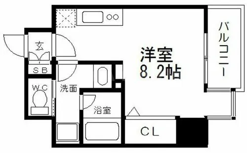 サンネクテール天満橋【5階】の間取り