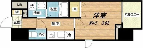 ファーストステージ心斎橋EAST【3階】の間取り