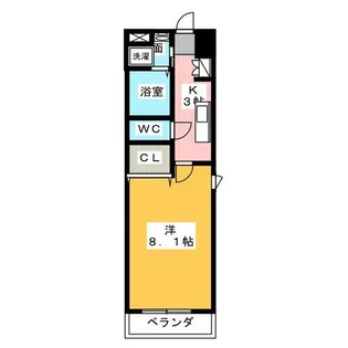 1Kの間取り画像