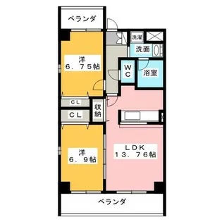 アニマート【2階】の間取り