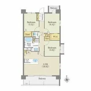 アデグランツ藤が丘【3階】の間取り