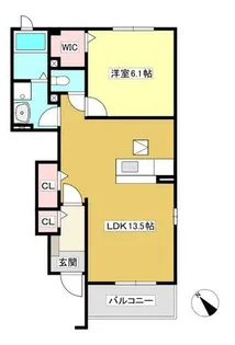 グリーンパーク 弐番館【102号室】の間取り