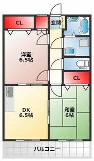 シャルム香ヶ丘【302号室】の間取り