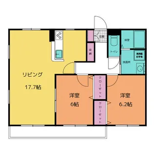 クレール弐番館【3階】の間取り