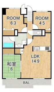 ローレルコート草津【5階】の間取り