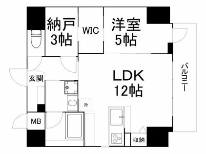 La CASA 上汐【402号室】の間取り