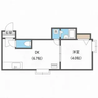 パセリーナ円山B【3階】の間取り